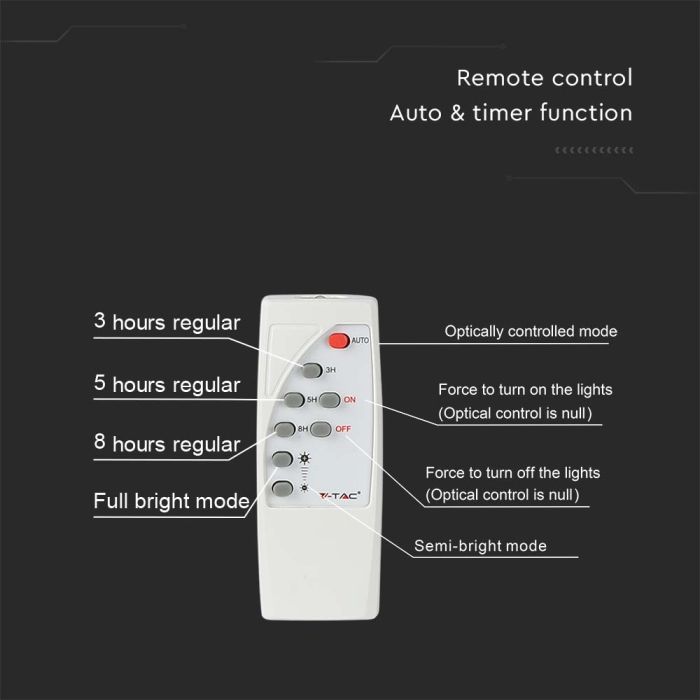 Proyector Solar V-TAC - IP65 Estanco - Blanco - 16W - 1050 Lumens - 4000K-extra-8.webp