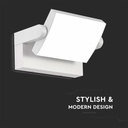 Aplique LED giratorio V-TAC - Impermeable IP65 - Blanco - 17W - 2520 Lúmenes - 3000K-extra-1.webp