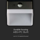 V-TAC Sensor Solar Luz de Pared - IP65 Impermeable - Negro + Blanco - 2W - 200 Lumens - 4000K - Pack de 4-extra-8.webp