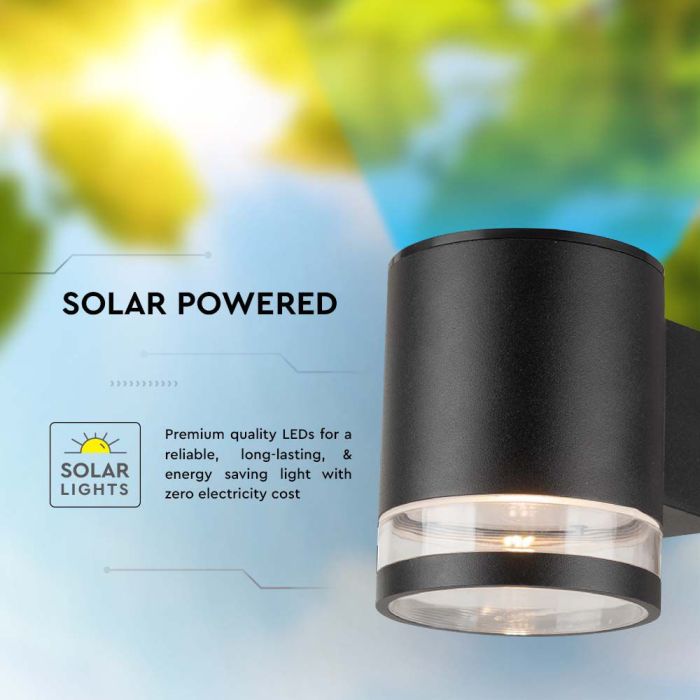 Aplique Solar V-TAC - IP54 - Negro - 70 Lumens - 3000K - Pack de 4-extra-6.webp