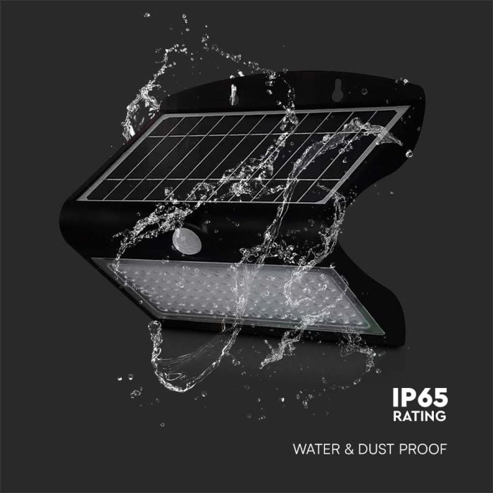 Aplique Solar V-TAC - IP65 Impermeable - Negro - 8W - 850 Lumens - 4000K - Pack de 2-extra-8.webp