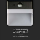 V-TAC Sensor Solar Luz de Pared - IP65 Impermeable - Negro + Blanco - 2W - 200 Lumens - 4000K-extra-8.webp