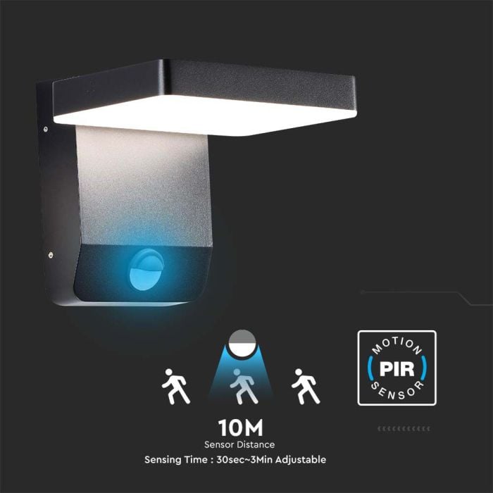 Aplique LED giratorio V-TAC - Sensor PIR - Impermeable IP65 - Negro - 17W - 2520 Lumens - 3000K-extra-5.webp