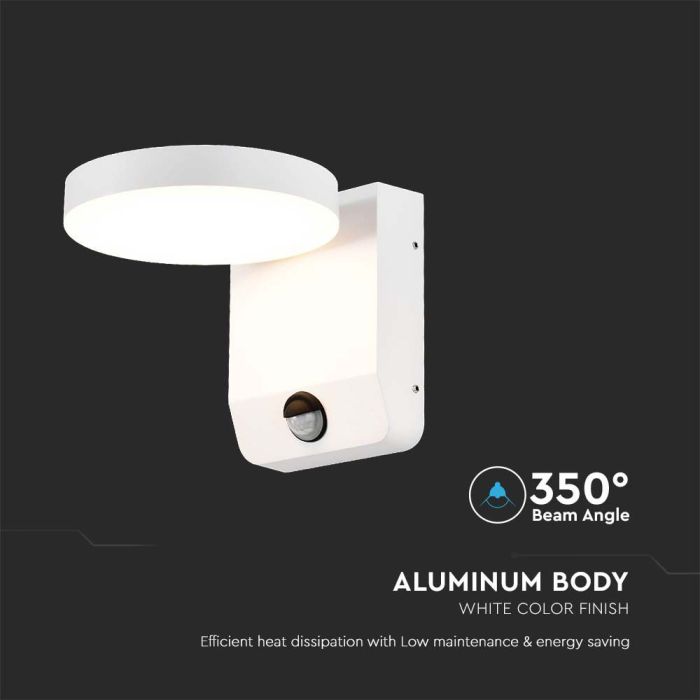 Aplique LED Giratorio V-TAC - Sensor PIR - Impermeable IP65 - Blanco - 17W - 2520 Lumens - 4000K-extra-6.webp