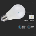 Bombilla LED V-TAC - RTL - GLS - E27 - IP20 - Blanco - 9W - 806 Lúmenes - 4000K - Pack de 2-extra-2.webp