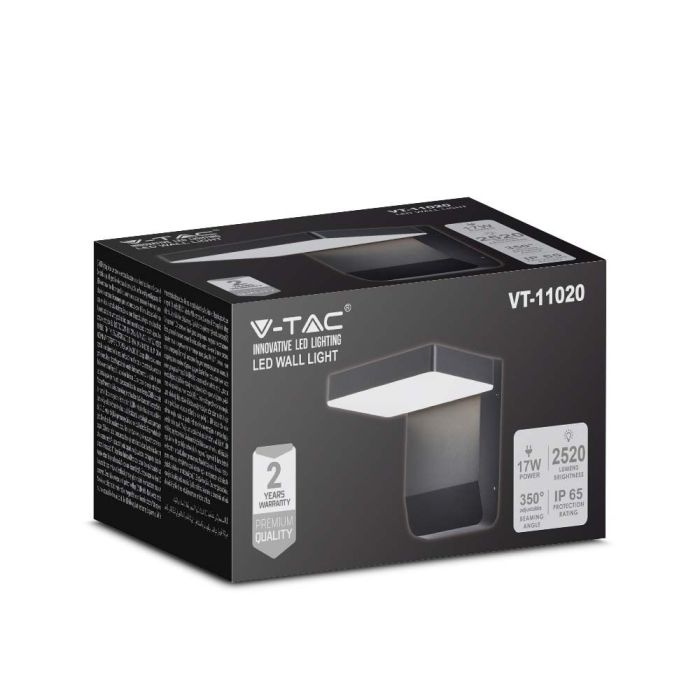 Aplique LED giratorio V-TAC - Impermeable IP65 - Negro - 17W - 2580 Lumens - 4000K-extra-3.webp