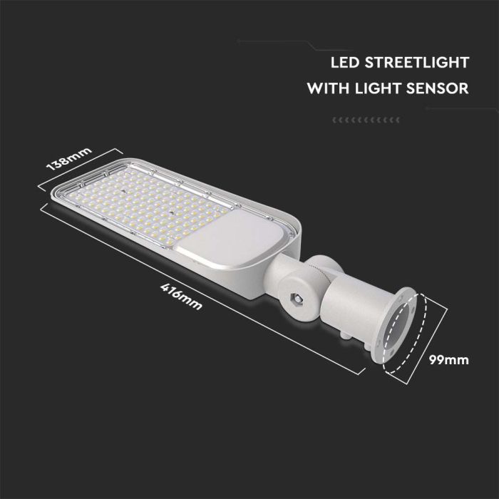 V-TAC LED Farola - Samsung - Sensor de Luz - IP65 Impermeable - Gris - 30W - 3000 Lumens - 6500K-extra-6.webp