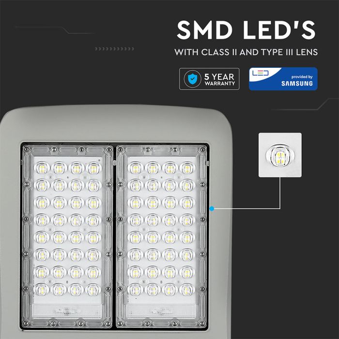 V-TAC LED Farola - Samsung - 140lm/w - IP65 Impermeable - Gris - 120W - 16800 Lumens - 5700K-extra-7.webp