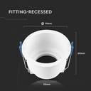 Foco LED V-TAC - Empotrable - GU10 - IP20 - Blanco-extra-3.webp