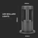 Luz LED para Bolardo - IP65 Impermeable - Negro- 10W - 1000 Lumens - 3000K - 25CM-extra-6.webp