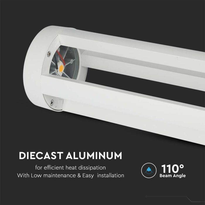 V-TAC LED Lámpara Bolardo Exterior- IP65 Impermeable - Blanco - 10W - 1000 lúmenes - 4000K - 80CM-extra-6.webp
