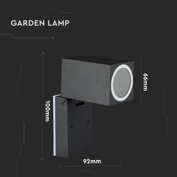 V-TAC Aplique Exterior - Apliques Ajustable - Soporte GU10 - IP44 - Negro Mate-extra-6.webp