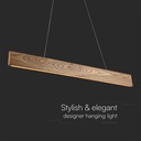 V-TAC Lámpara de techo de diseño - IP20 - Madera + Blanco - 18W- 2100 Lumens - 3000K-extra-3.webp