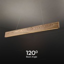 V-TAC Lámpara de techo de diseño - IP20 - Madera + Blanco - 18W- 2100 Lumens - 3000K-extra-4.webp