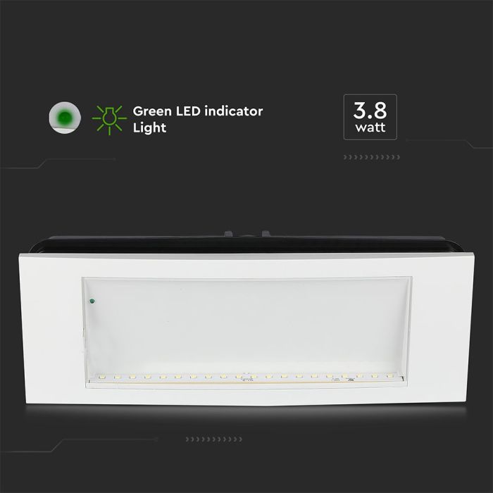 Luces de Emergencia V-TAC - Mamparas - 12 Horas - Samsung - IP20 - Blanco - 3.8W - 110 Lumens - 6000K-extra-5.webp