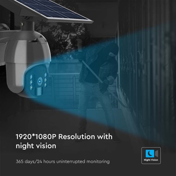 Cámara Solar Inteligente - Impermeable IP65 - Negra - WiFi - PTZ-extra-6.webp