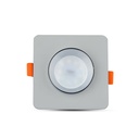 V-TAC LED Aro de yeso / hormigón cuadrado - Empotrable - GU10 - IP20 - Gris + Cromo-extra-5.webp