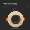 V-TAC LED Aro de yeso / hormigón redondo - Empotrable - GU10 - IP20 - Off White + Matt Rose Gold-extra-2.webp