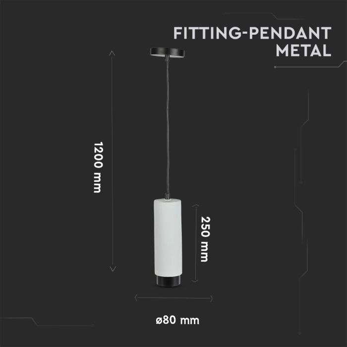 V-TAC Aro de yeso - Accesorios suspendidos - GU10 - IP20 - Metal + Gun Black-extra-3.webp