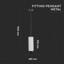 V-TAC Aro de yeso - Accesorios suspendidos - GU10 - IP20 - Metal + Gun Black-extra-3.webp