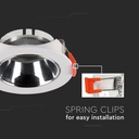 V-TAC LED Aro redondo - Empotrable - GU10 - IP20 - Blanco + Cromo-extra-4.webp