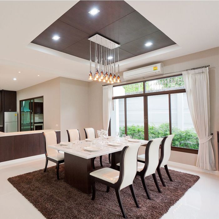 V-TAC Aro cuadrado LED - Empotrable - GU10 - IP20 - Blanco + Cromo-extra-1.webp