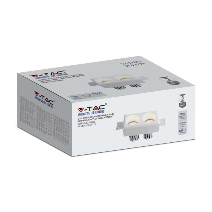Foco LED V-TAC - Empotrable - GU10 - IP20 - Blanco-extra-4.webp