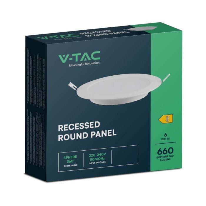 V-TAC LED Mini Panel - Retroiluminado Empotrado - IP20 - Blanco - 6W - 660 Lúmenes - 6500K-extra-6.webp