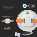 V-TAC LED Mini Panel Redondo Ajustable - Samsung - IP20 - Blanco - 24W - 1800 Lumens - 4000K-extra-1.webp