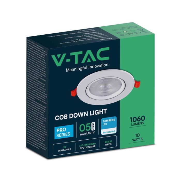 V-TAC LED PRO Foco empotrable Ajustable - Samsung - IP20 - 30W - 2920 Lumens - 6400K-extra-9.webp
