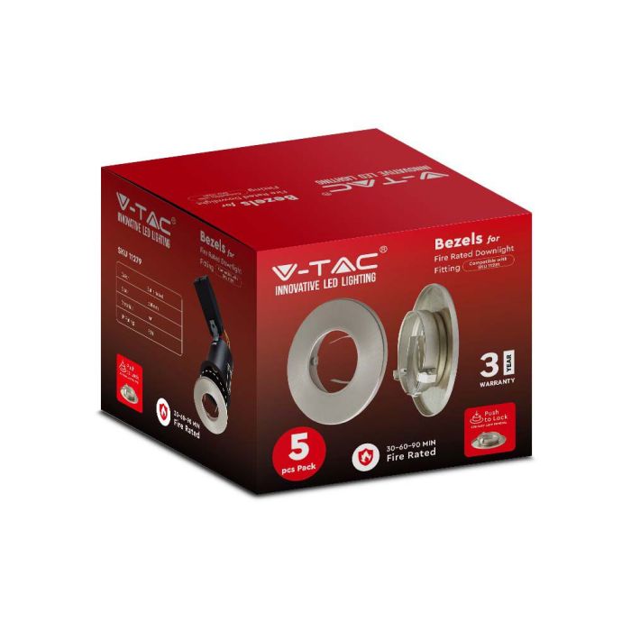 Lámpara empotrada LED - Push and Lock - Accesorios para embellecedor de latas - IP20 - Níquel satinado - Pack de 5-extra-6.webp