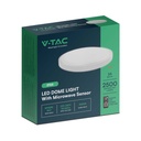 V-TAC LED Plafón redondo - Sensor Microondas - IP44 - Blanco - 24W - 2400 Lumens - 3000K - 295MM-extra-9.webp