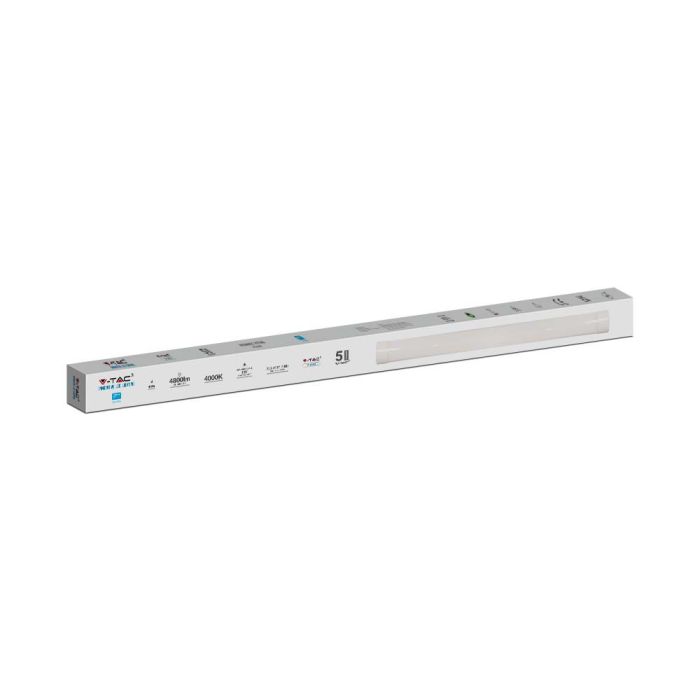 Regleta Prismática LED V-TAC - Samsung - 120lm/w - IP20 - Blanca - 40W - 4800 Lúmenes - 6500K - 120CM-extra-3.webp