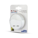 V-TAC LED Round Wall Light - USB Night Lights - Samsung - IP20 - Blanco - 0.4W - 10 Lumens - 3000K-extra-5.webp