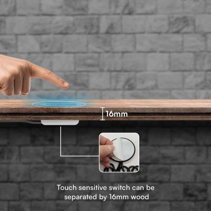 V-TAC Tiras de Luz LED - Accesorios - Interruptor Táctil Dimmer - Blanco-extra-4.webp