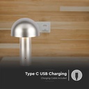 V-TAC Lámpara de Sobremesa Recargable - IP20 - Oro Champagne - 3W- 200 Lumens - 3IN1-extra-6.webp