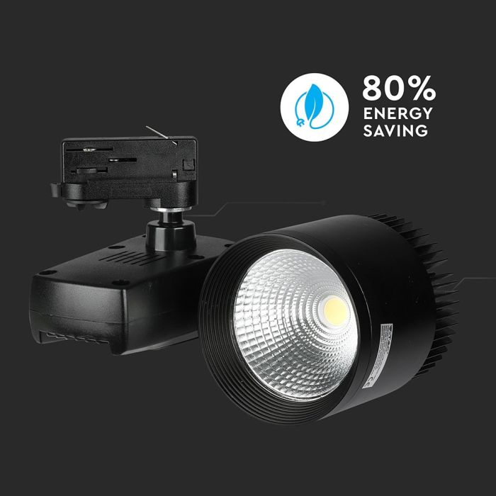 V-TAC LED COB Foco de carril - IP20 - Negro - 40W- 2600 Lumens - 5000K-extra-4.webp