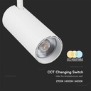 V-TAC LED COB Foco de carril - IP20 - Blanco - 40W- 3150 Lumens - 3IN1-extra-4.webp