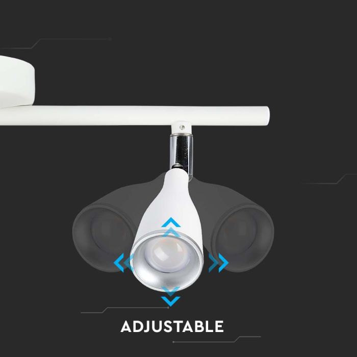 Aplique LED V-TAC - Doble Cabezal - IP20 - Blanco - 9W - 840 Lumens - 3000K-extra-6.webp