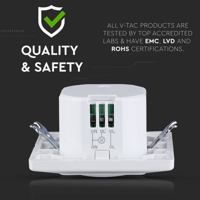 Sensor de movimiento por microondas V-TAC - IP20-extra-5.webp