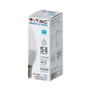 Bombilla LED V-TAC - Samsung - Vela - Soporte E14 -IP20 - Blanca - 5.5W- 470 Lumens - 6400K-extra-8.webp