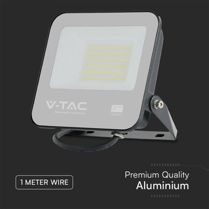 Proyector LED V-TAC - Samsung - IP65 Impermeable - Cuerpo Negro - 1 Metro de Cable - 50W- 4270 Lúmenes - 6500K-extra-8.webp