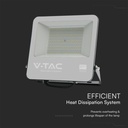 Proyector LED V-TAC - Samsung - IP65 Impermeable - Cuerpo Negro - 1 Metro de Cable - 100W - 8700 Lúmenes - 6500K-extra-5.webp