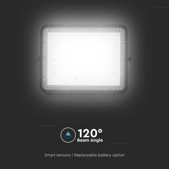 Proyector Solar V-TAC - IP65 Impermeable - Negro - 10W - 1200 Lumens - 6400K-extra-11.webp