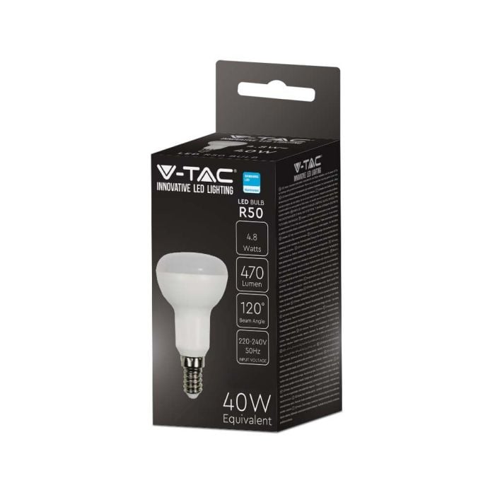 Bombilla LED Reflector V-TAC - Samsung - IP20 - Blanca - 4.8W - 470 Lumens - 4000K-extra-8.webp