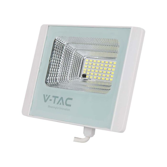 Proyector Solar V-TAC - IP65 Impermeable - Cuerpo Blanco - 2450 Lumens - 6400K-extra-1.webp