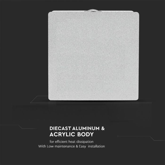 V-TAC Aplique LED Cuadrado - IP65 Estanco - Blanco - 4W - 428 Lumens - 3000K-extra-4.webp