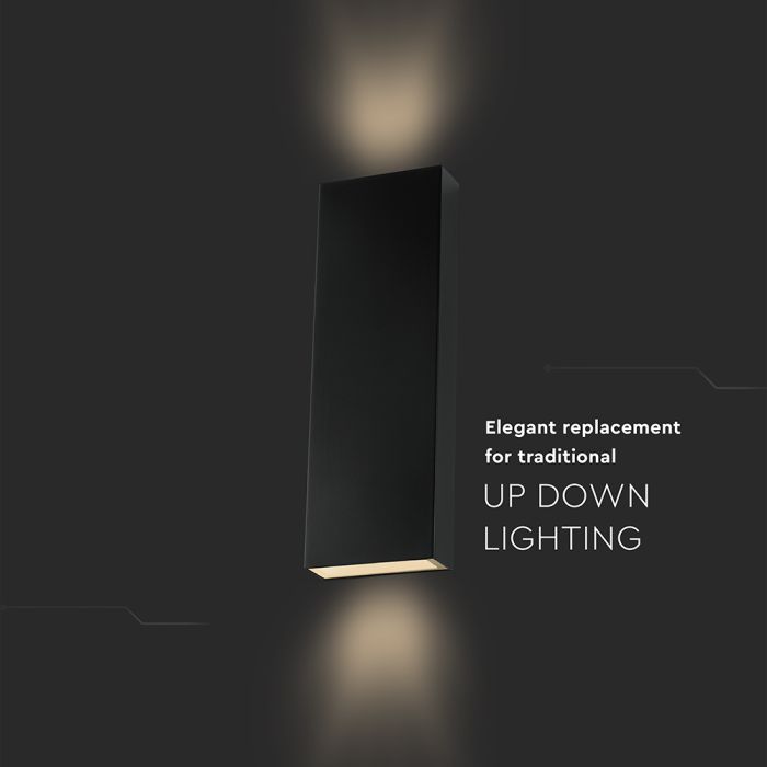 Aplique LED rectangular V-TAC - 140lm/w - IP65 Estanco - Negro - 8W - 1120 Lumens - 4000K-extra-6.webp