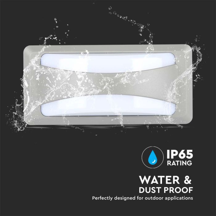 V-TAC LED Luz de Pared - Softlight Pasamuros - IP65 Impermeable - Gris - 12W - 1160 Lumens - 4000K-extra-4.webp