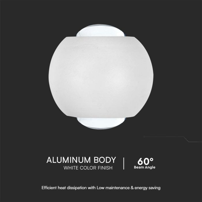 V-TAC LED Up Down Aplique de Pared  - IP54 - Blanco - 2W - 200 Lumens - 3000K-extra-4.webp